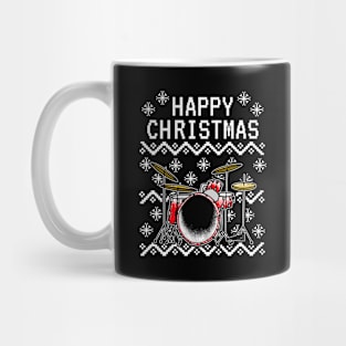 Drummer Ugly Christmas Musician Drum Teacher Mug